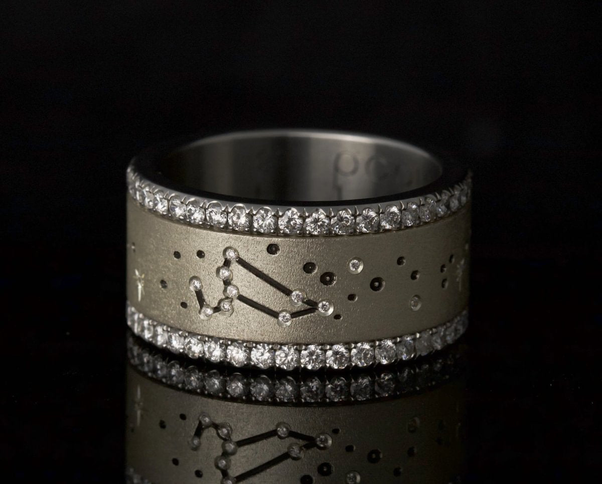 Small Fassung mit 1,6mm Diamanten auf einer Seite vollständig besetzt