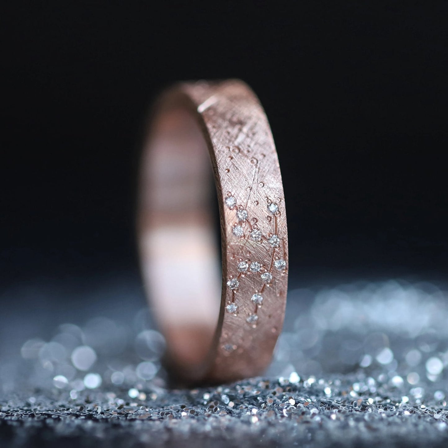 2/3 Addon aus gebürstetem besetztem Rotgold "Andromeda"