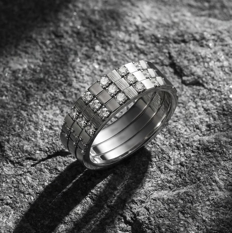 Innenring aus 18K Graugold (Medium Addon) "Harmonie" aus des "Goldenes Quadrat" Kollektion für Luxus-Ring