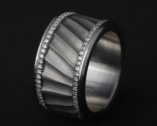 Rokoko Ring-Set - Puderfarbenes Geheimnis