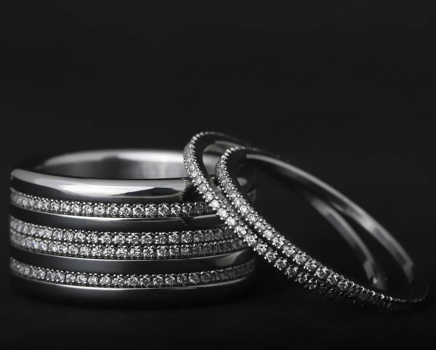 Rokoko Ring-Set - Miniaturen aus Diamant