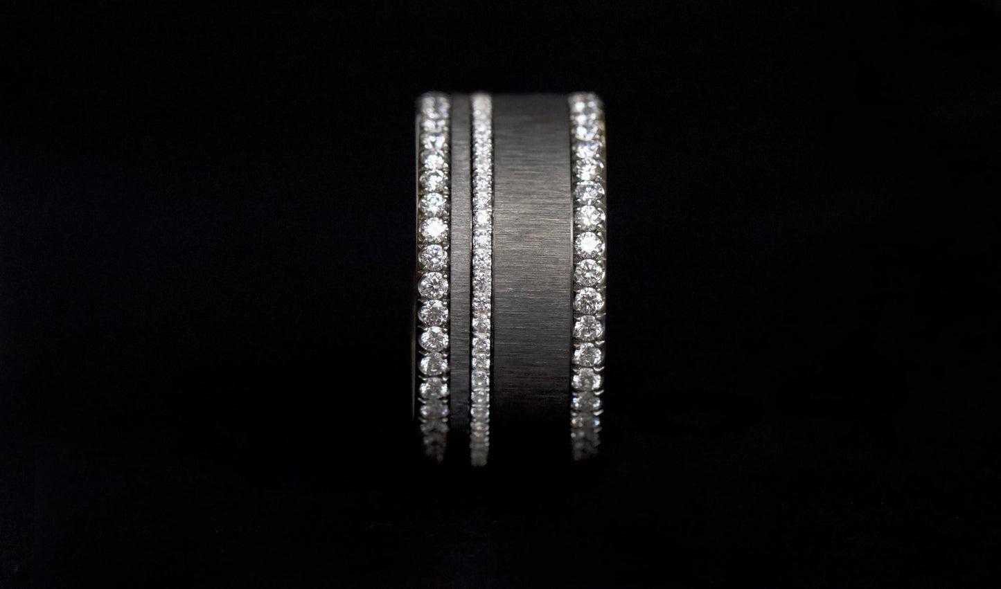 Small Fassung mit 1,6mm Diamanten auf einer Seite vollständig besetzt