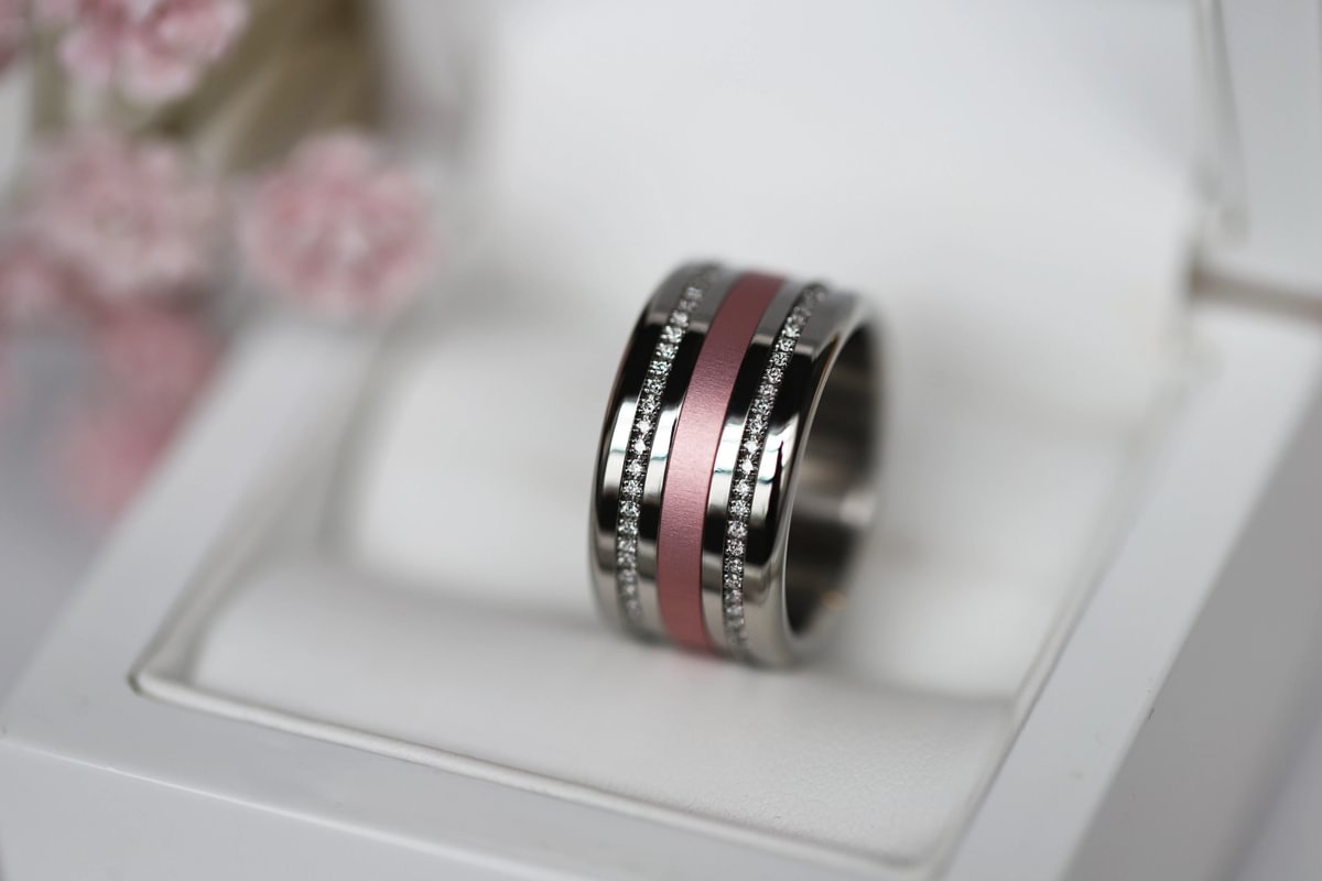 Rokoko Ring-Set - Blütenblätter aus Diamanten