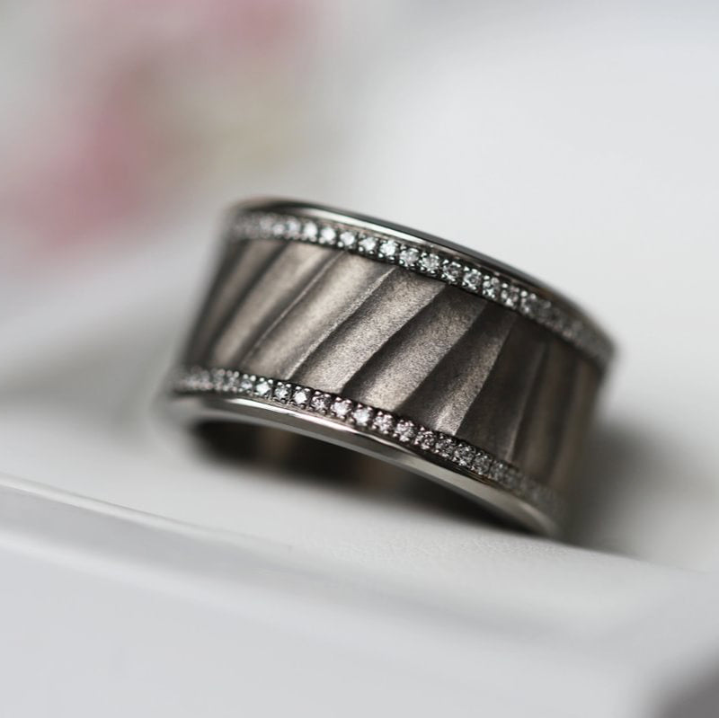 Rokoko Ring-Set - Puderfarbenes Geheimnis