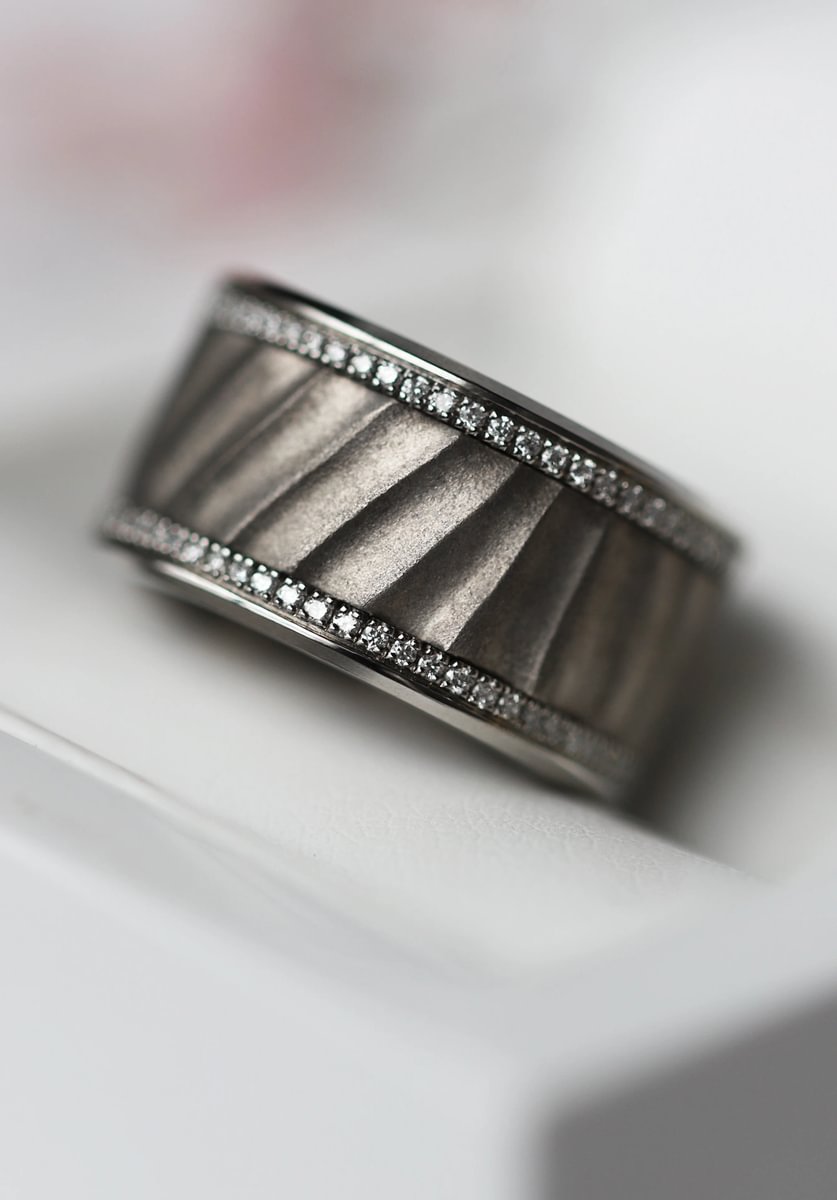 Rokoko Ring-Set - Puderfarbenes Geheimnis