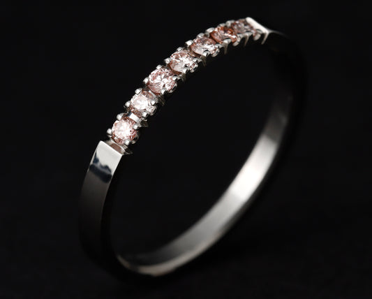 Medium Addon aus Edelstahl mit Zermatter rosa „Pur“ Diamanten vollständig besetzt