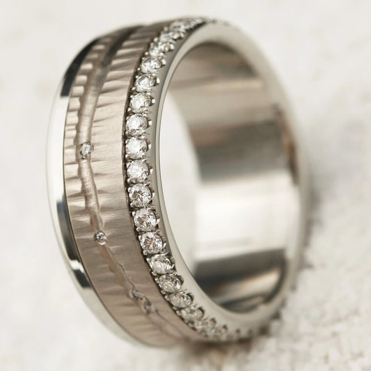 Extra Small Fassung mit 1.6mm Diamanten besetzt - vollständig, zur hälfte oder 1/3