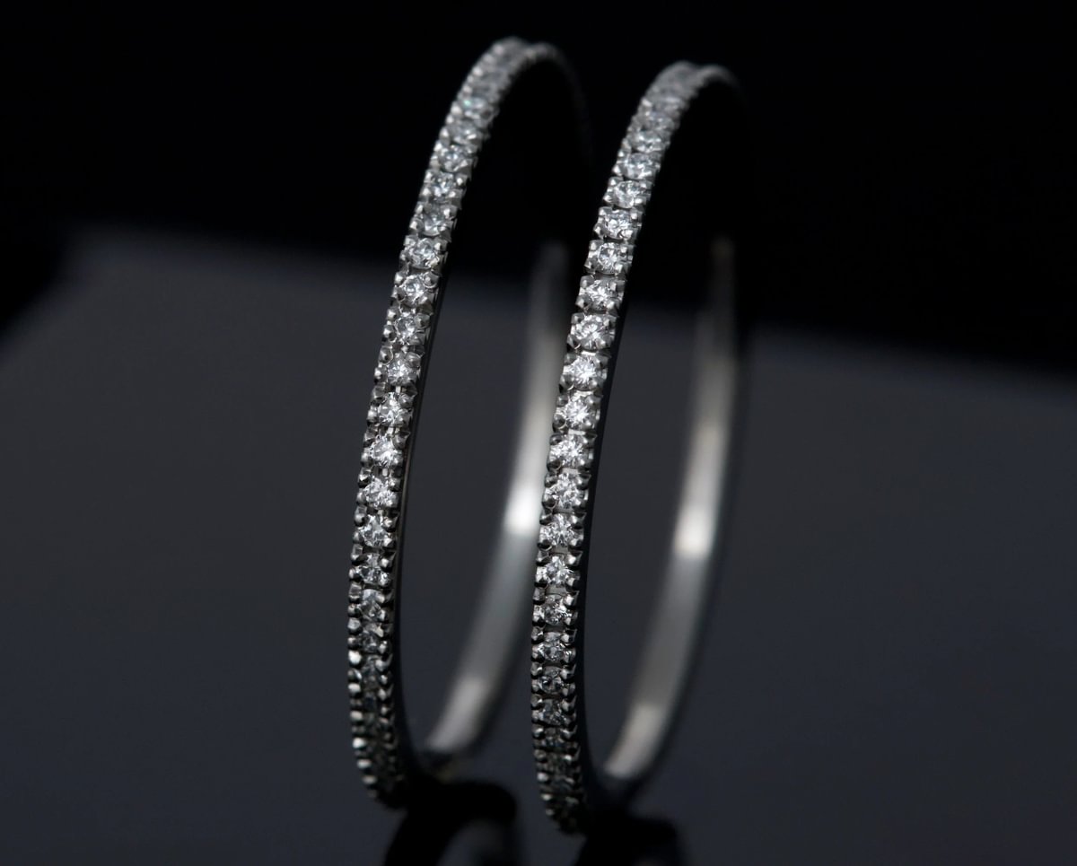 Mini Addon aus Edelstahl, vollständig mit 0.9mm weissen Diamanten besetzt – exklusiv für den Schweizer mood Ring