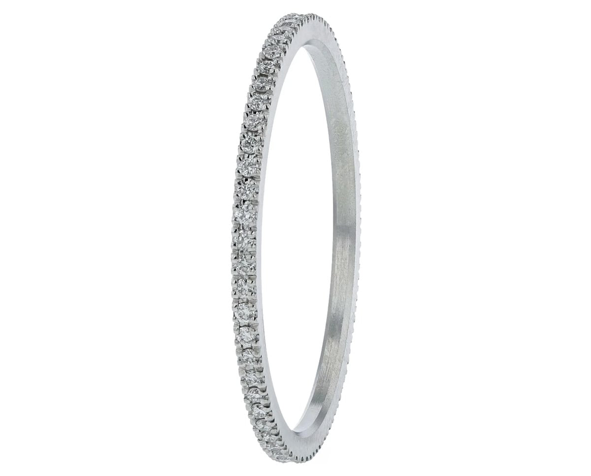 Mini Addon aus Edelstahl, vollständig mit 0.9mm weissen Diamanten besetzt – exklusiv für den Schweizer mood Ring