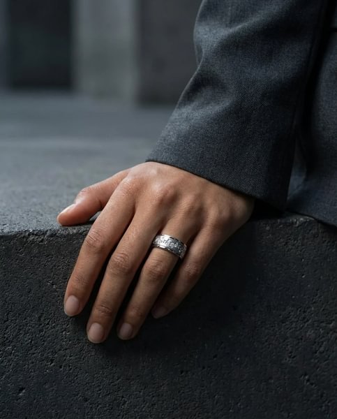 Inner ring aus 18K Graugold (Addon) "Quadra" aus der "Goldenes Quadrat" Kollektion für Luxus-Ring