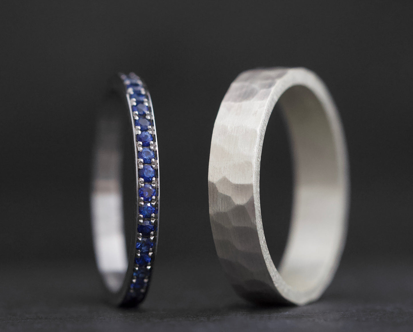 Coffret joaillerie spéciale mood lovers "saphirs et argent martelé"